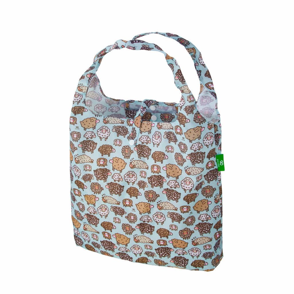 Lightweight Foldable Reusable Shopping Bag Cute Sheep - RUTHERFORD & Co