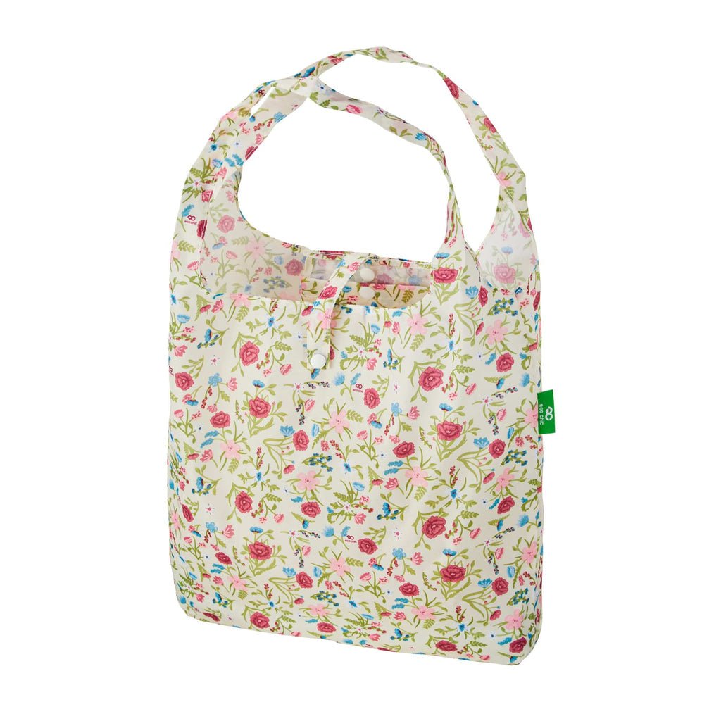 Lightweight Foldable Reusable Shopping Bag Floral - RUTHERFORD & Co