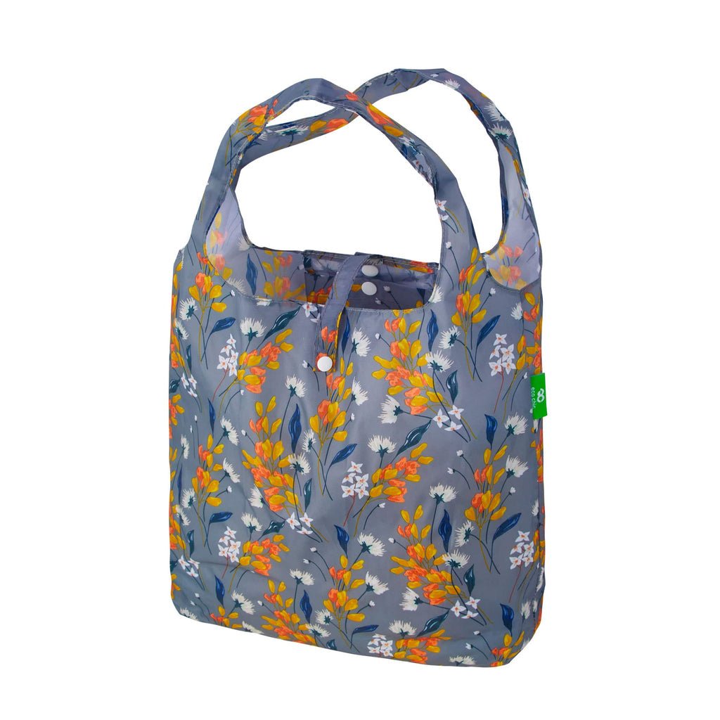 Lightweight Foldable Reusable Shopping Bag Flowers - RUTHERFORD & Co