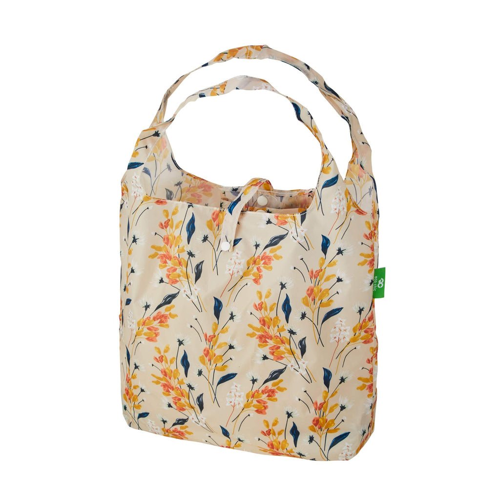 Lightweight Foldable Reusable Shopping Bag Flowers - RUTHERFORD & Co
