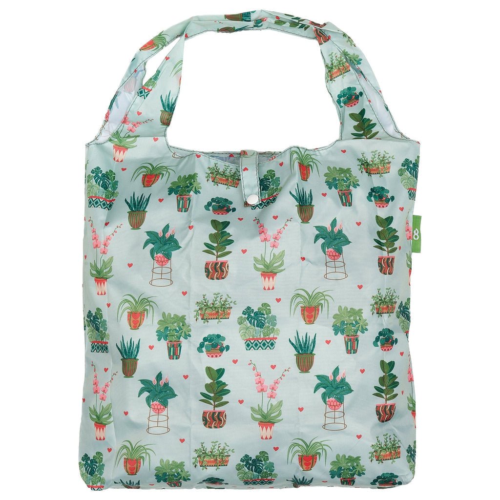 Lightweight Foldable Reusable Shopping Bag House Plant - RUTHERFORD & Co