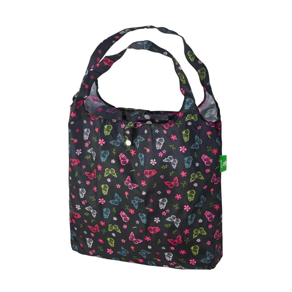 Lightweight Foldable Reusable Shopping Bag Monarch Butterflies - RUTHERFORD & Co