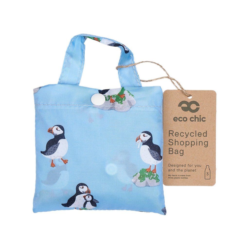 Lightweight Foldable Reusable Shopping Bag Multi Puffin - RUTHERFORD & Co