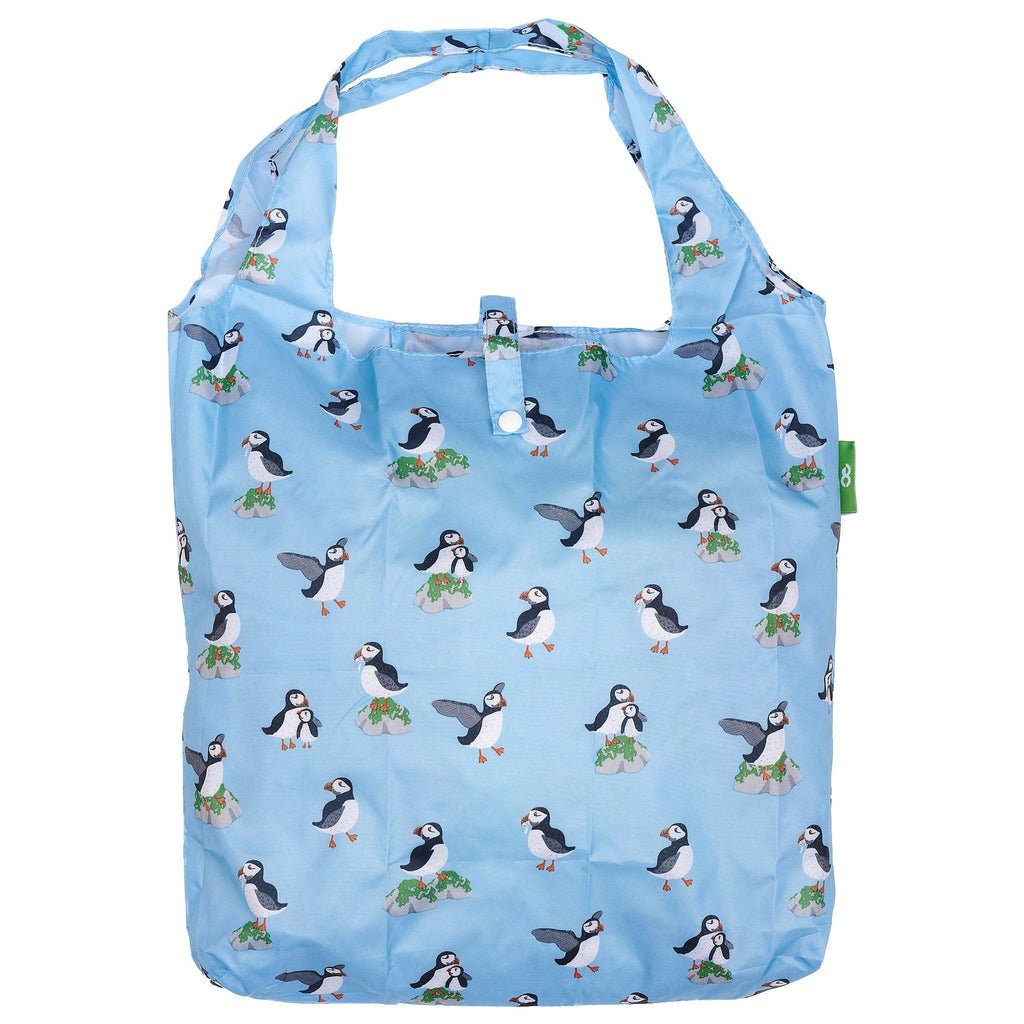 Lightweight Foldable Reusable Shopping Bag Multi Puffin - RUTHERFORD & Co