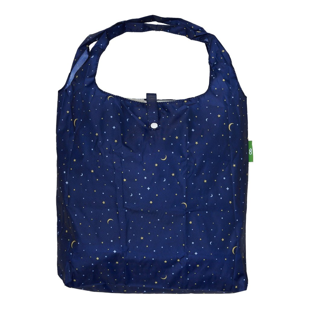 Lightweight Foldable Reusable Shopping Bag Stars and Moons - RUTHERFORD & Co
