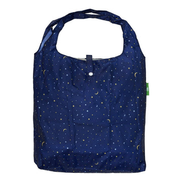 Lightweight Foldable Reusable Shopping Bag Stars and Moons - RUTHERFORD & Co