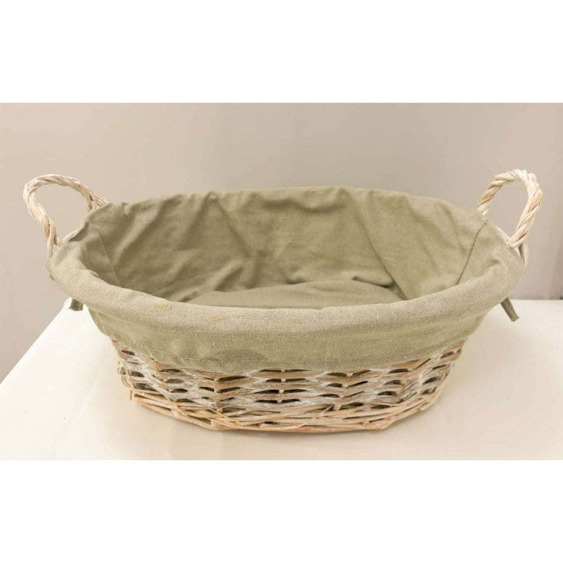 Lined Deep Oval Basket 40cm - RUTHERFORD & Co