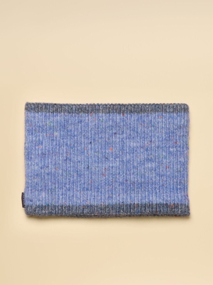 Lined Snood - Blue - RUTHERFORD & Co