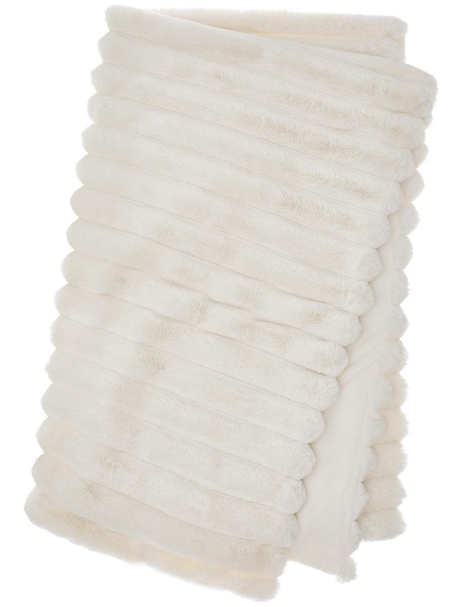 Liny Blanket L - Ivory - RUTHERFORD & Co