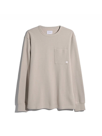 Littrow Long Sleeve Pocket T-Shirt In Putty - RUTHERFORD & Co