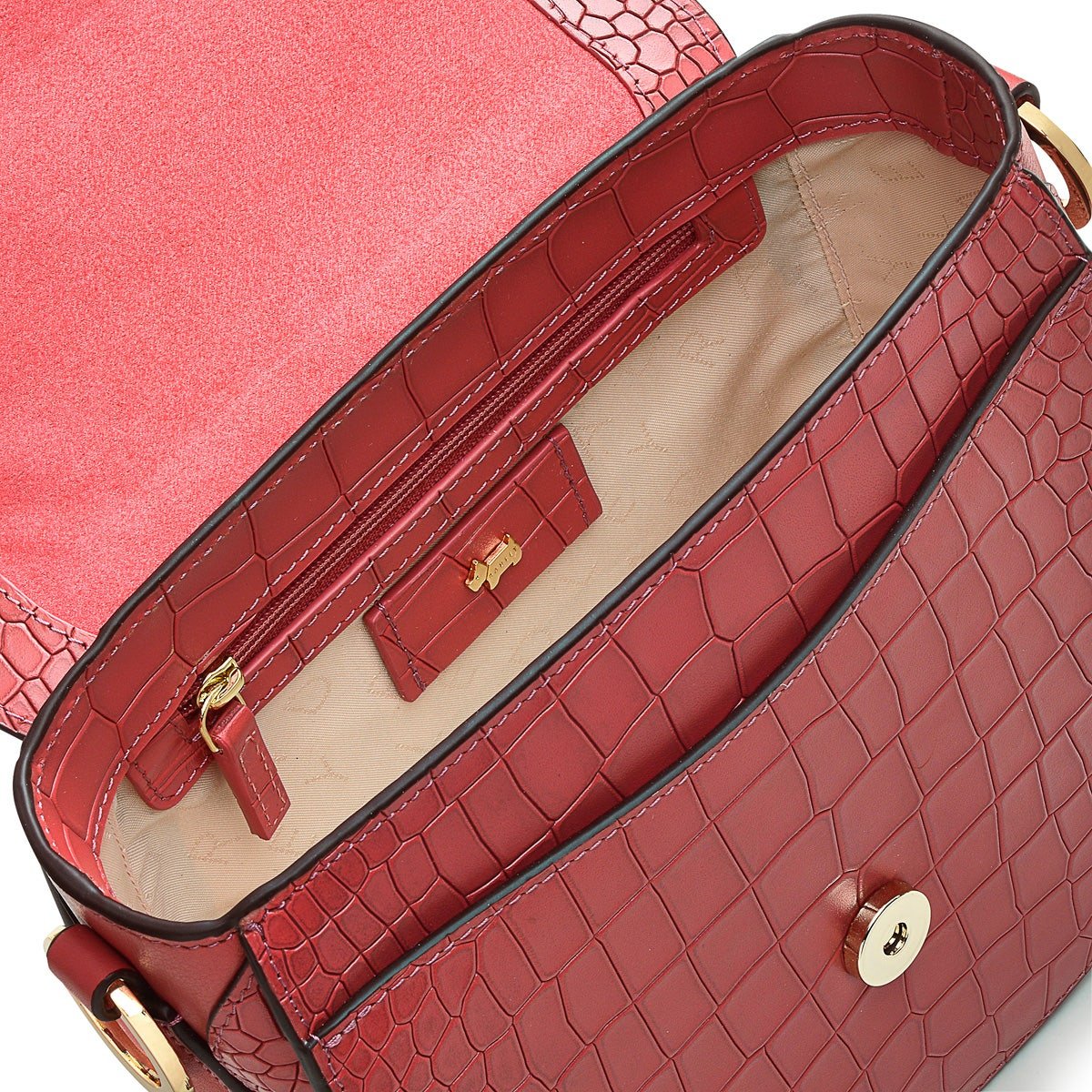 LIVERPOOL STREET 2.0 - FAUX CROC Medium Flapover Cross Body - RUTHERFORD & Co