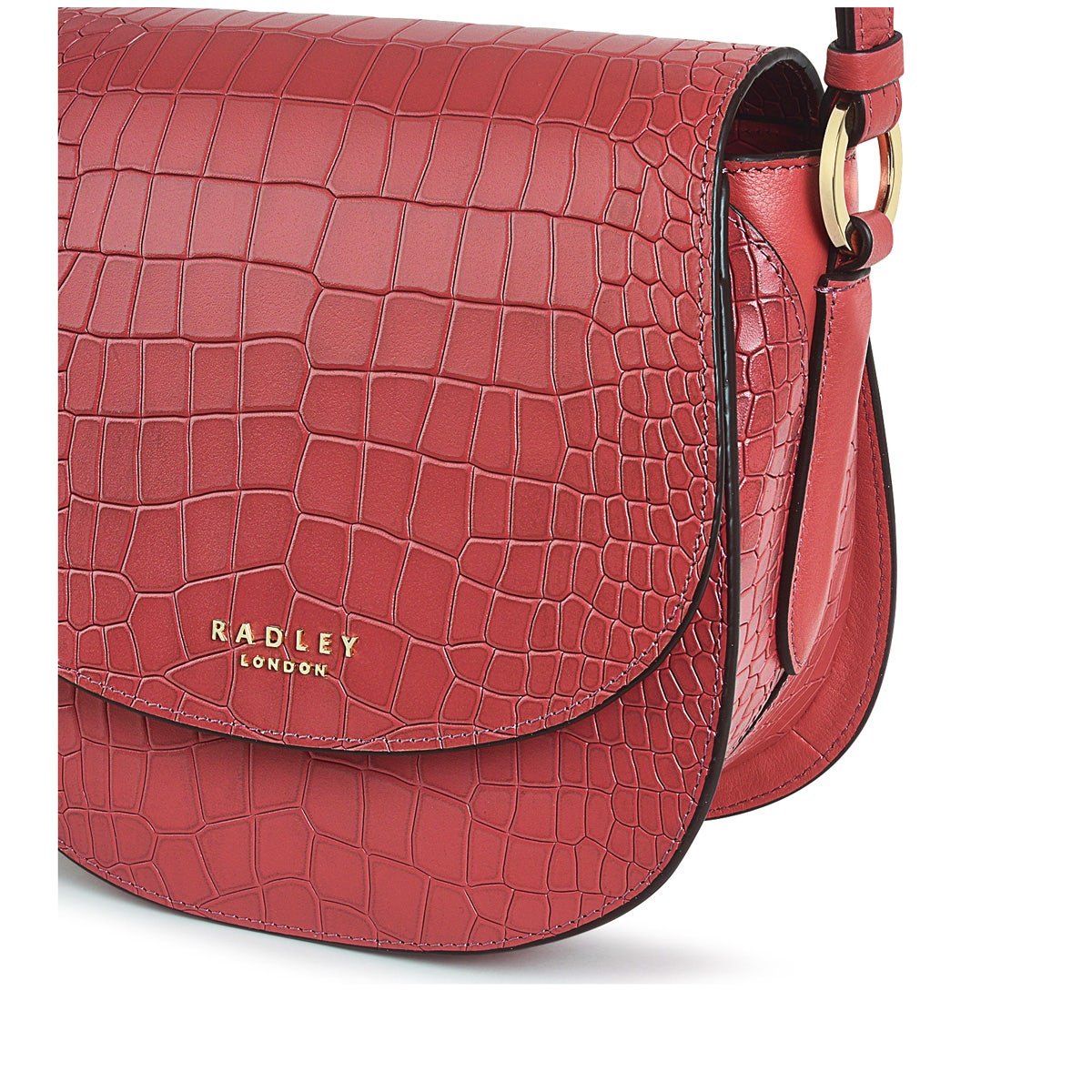 LIVERPOOL STREET 2.0 - FAUX CROC Medium Flapover Cross Body - RUTHERFORD & Co