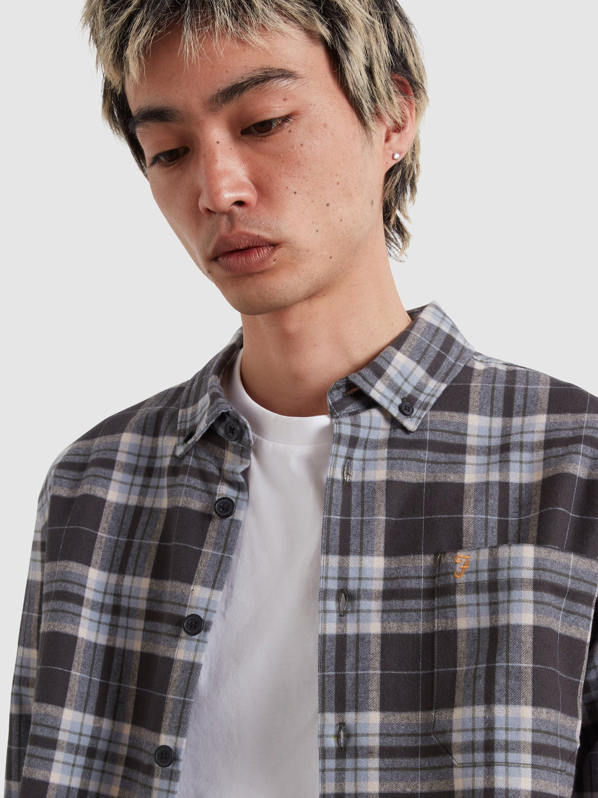 Marvin Relaxed Fit Check Flannel Shirt In Rosemary