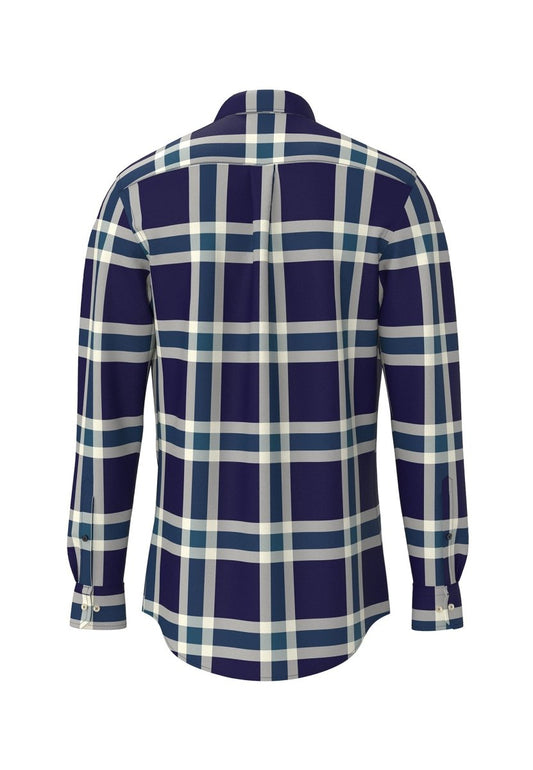 Long Sleeved Large Checked Shirt - RUTHERFORD & Co