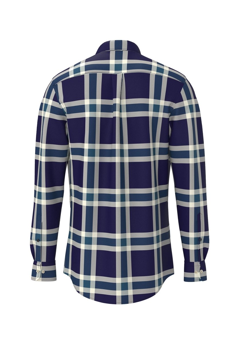Long Sleeved Large Checked Shirt - RUTHERFORD & Co