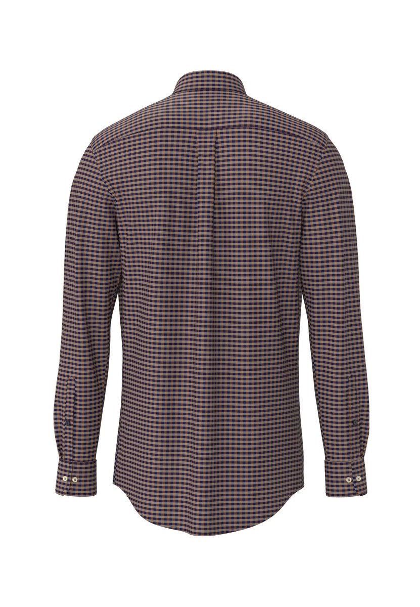 Long Sleeved Small Check Shirt - RUTHERFORD & Co