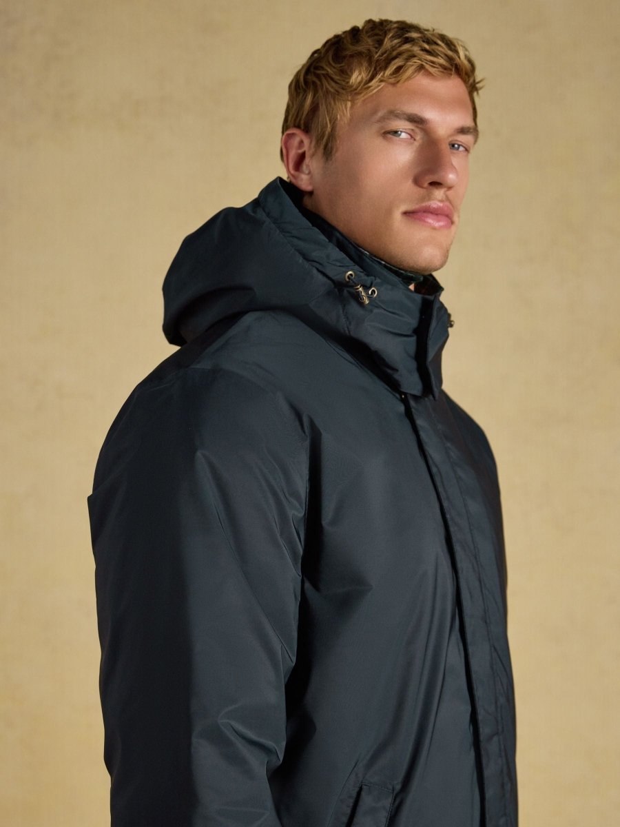 Longline Coat - Navy - RUTHERFORD & Co