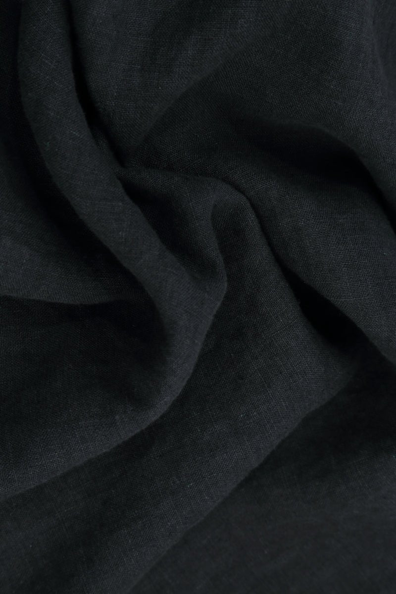 Loose Back Pockets Graphite Linen Trousers - RUTHERFORD & Co