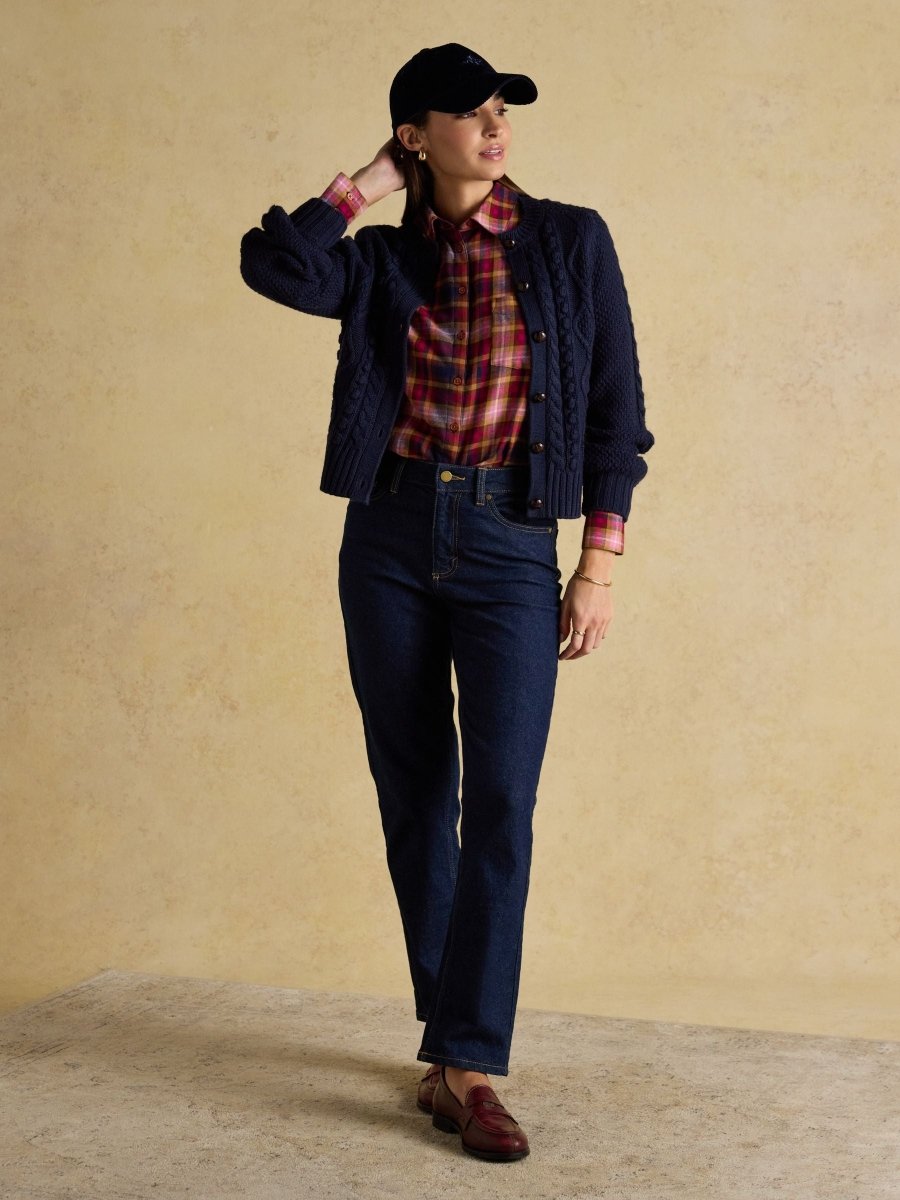 Lorena Red Brushed Cotton Shirt - RUTHERFORD & Co