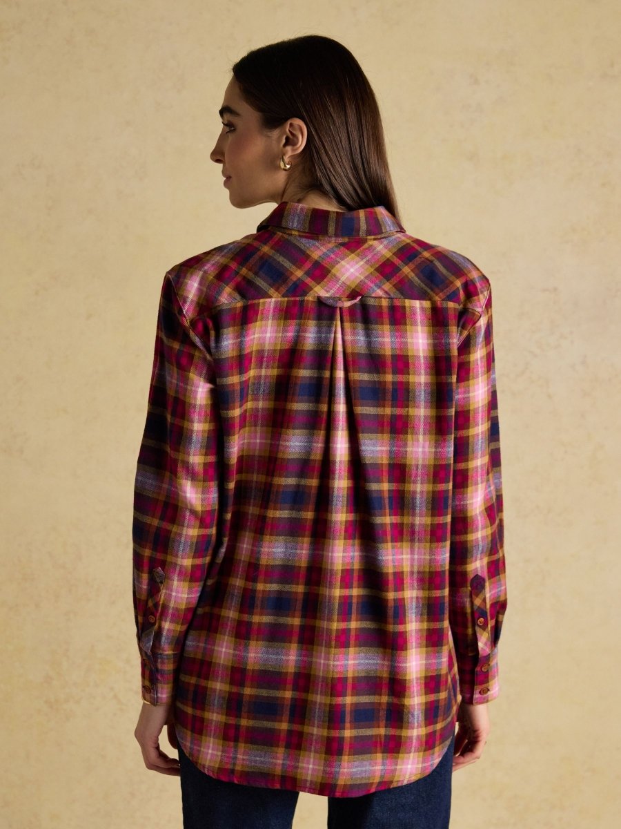 Lorena Red Brushed Cotton Shirt - RUTHERFORD & Co