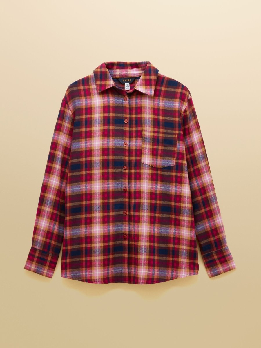 Lorena Red Brushed Cotton Shirt - RUTHERFORD & Co