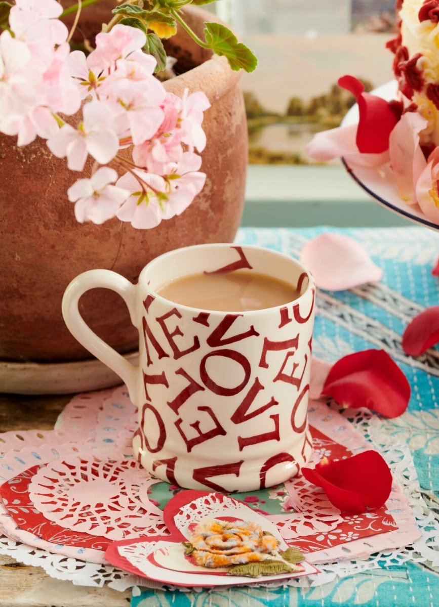 L.O.V.E. Polka Dot Red 1/2 Pint Mug - RUTHERFORD & Co