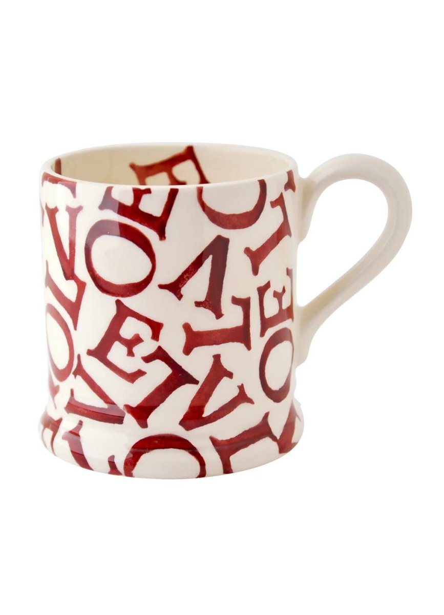 L.O.V.E. Polka Dot Red 1/2 Pint Mug - RUTHERFORD & Co