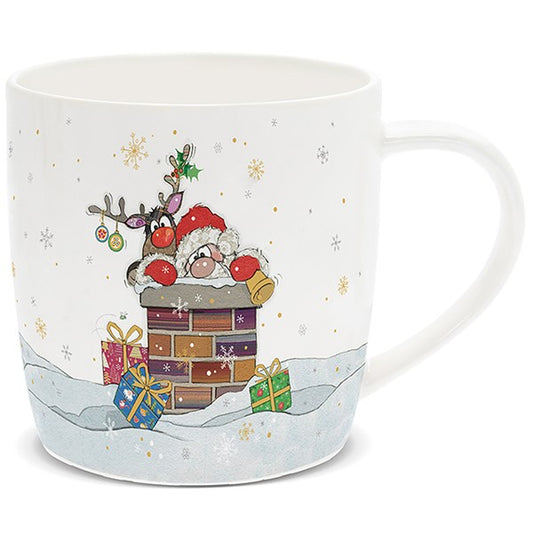 Xmas Bug Art Mug Santa