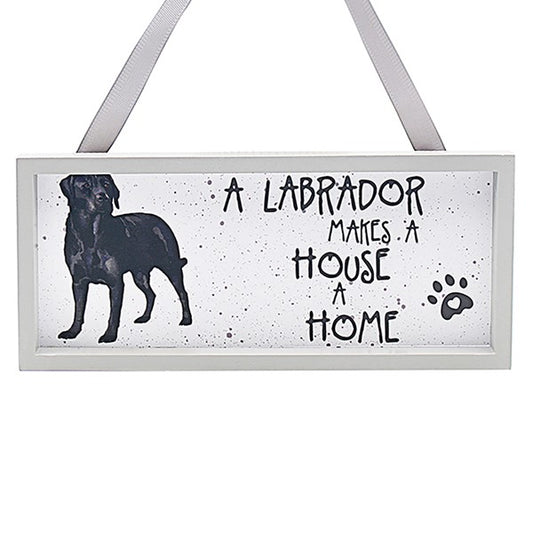 Waggy Tails Sign Black Labrador