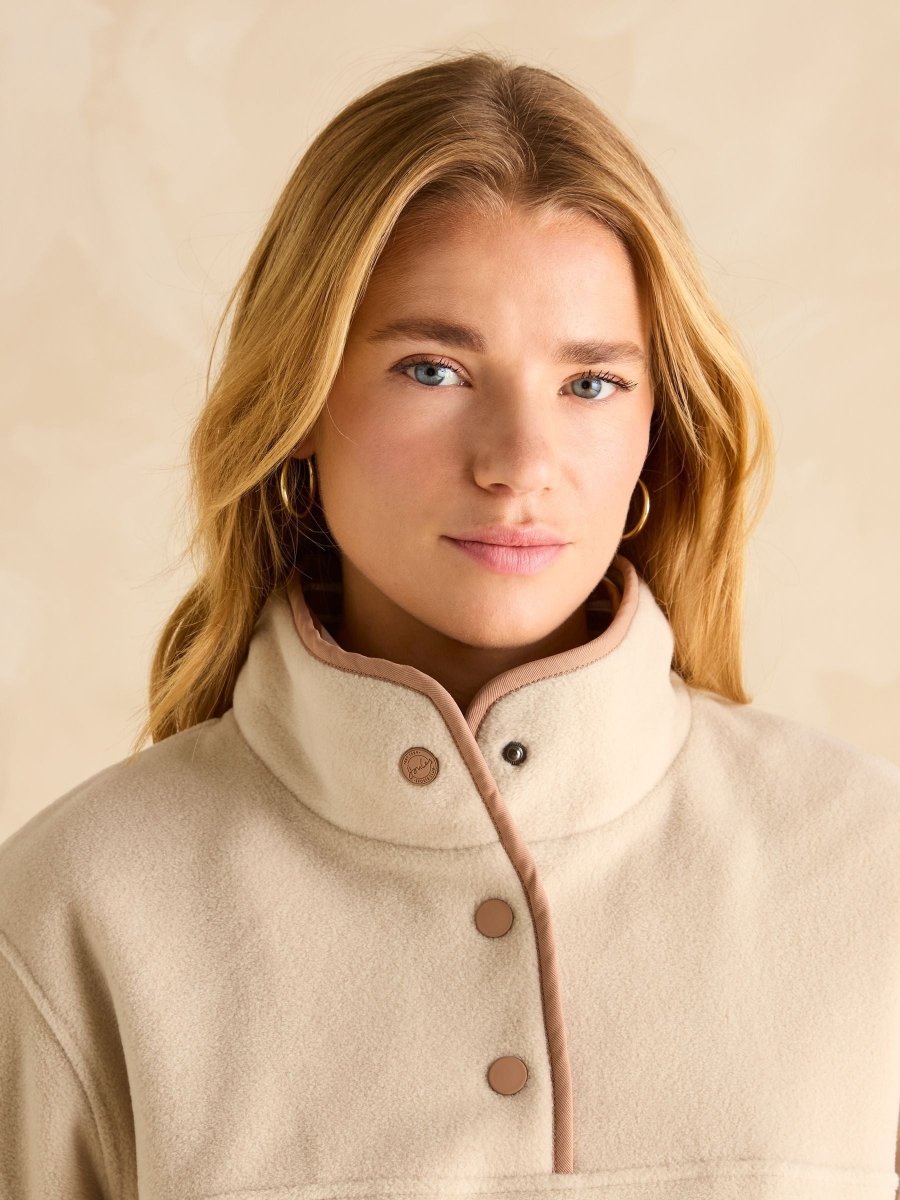 Lulworth Sand Funnel Neck Fleece - RUTHERFORD & Co
