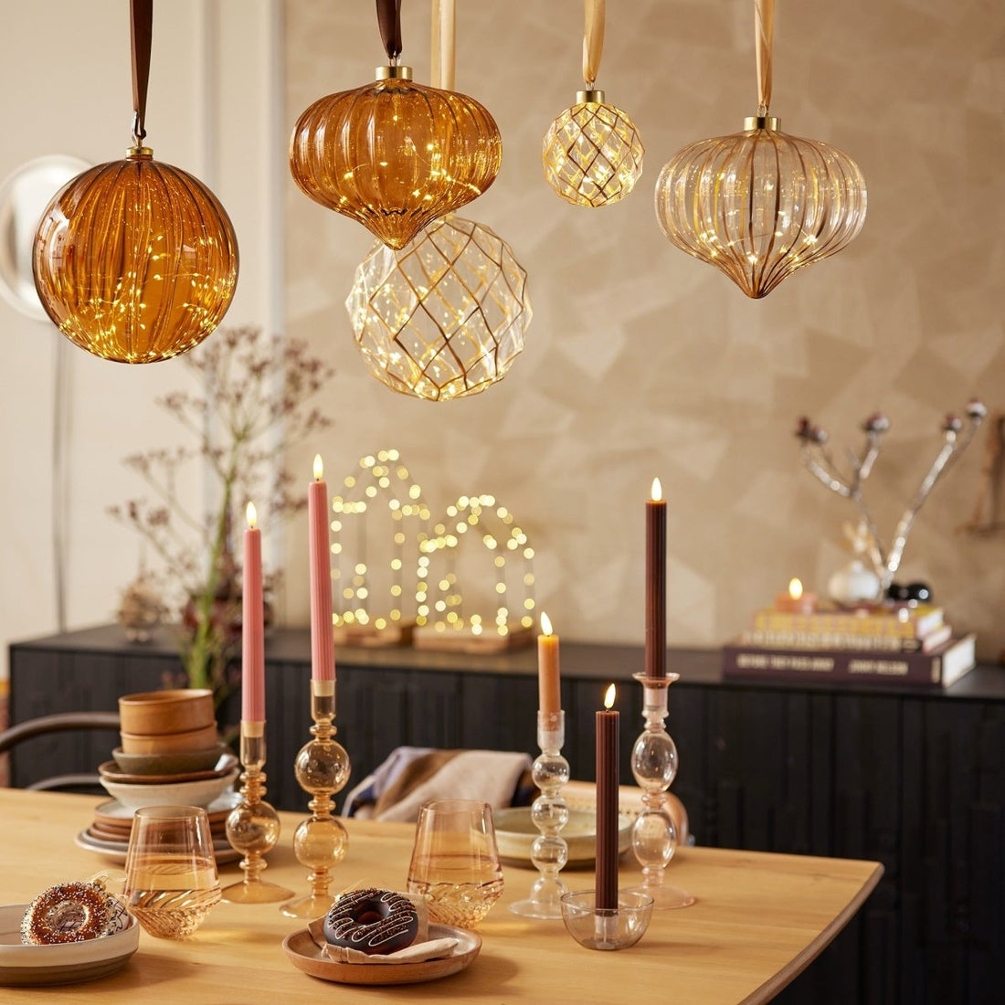 Lumineo LED Glass Ornament - Warm White (20 cm) - RUTHERFORD & Co