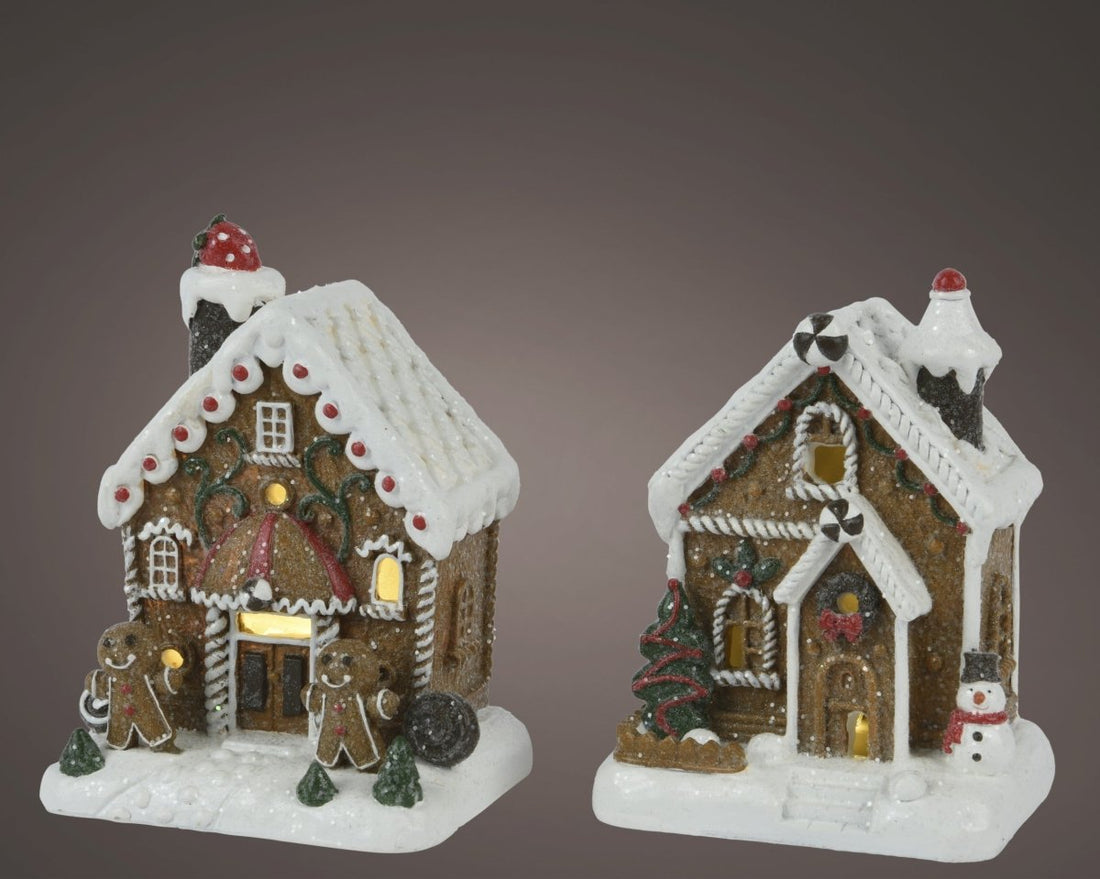 Lumineo LED House Brown (10 cm) - Assorted - RUTHERFORD & Co