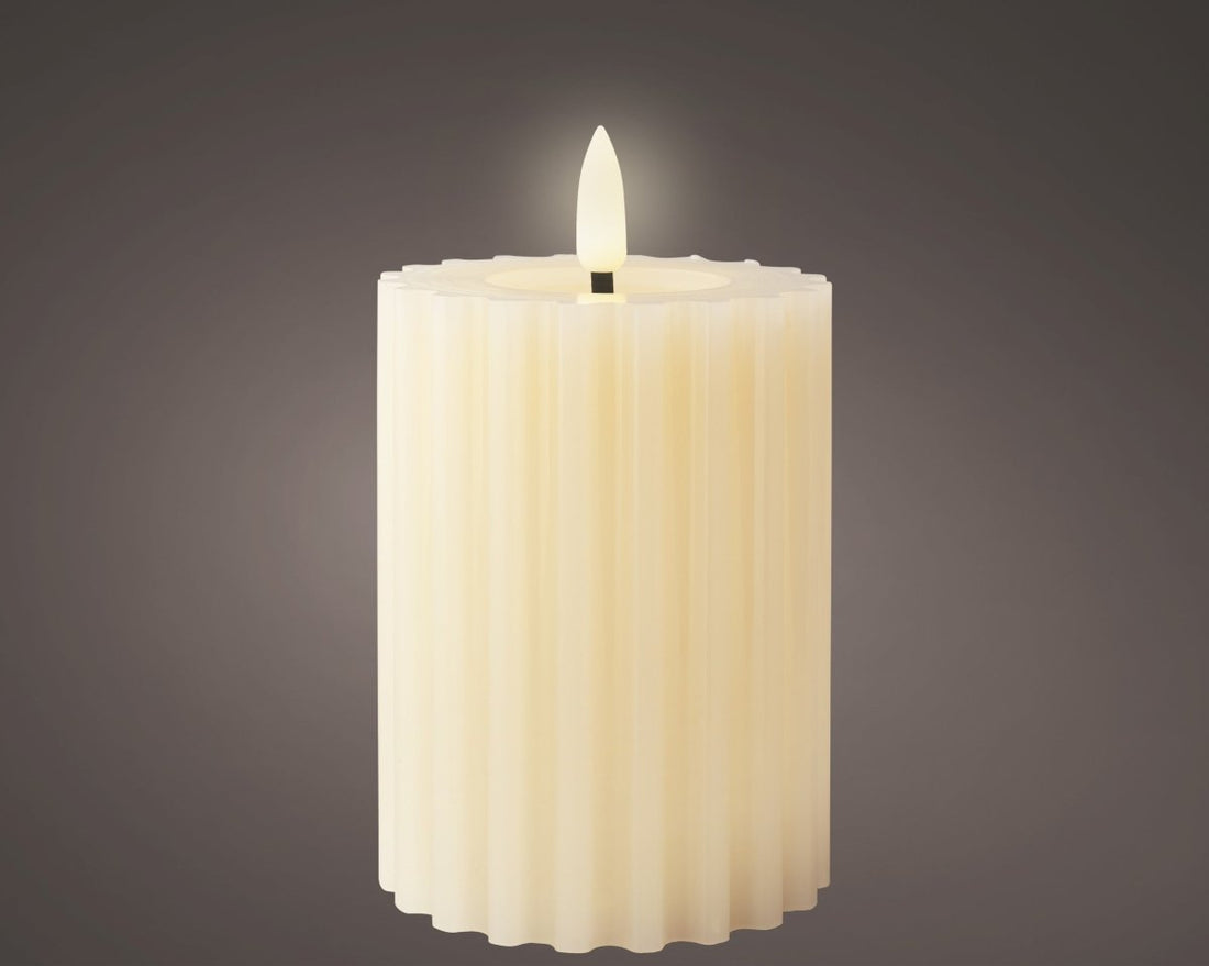Lumineo LED Wick Candle - Beige (12.5 cm) - RUTHERFORD & Co