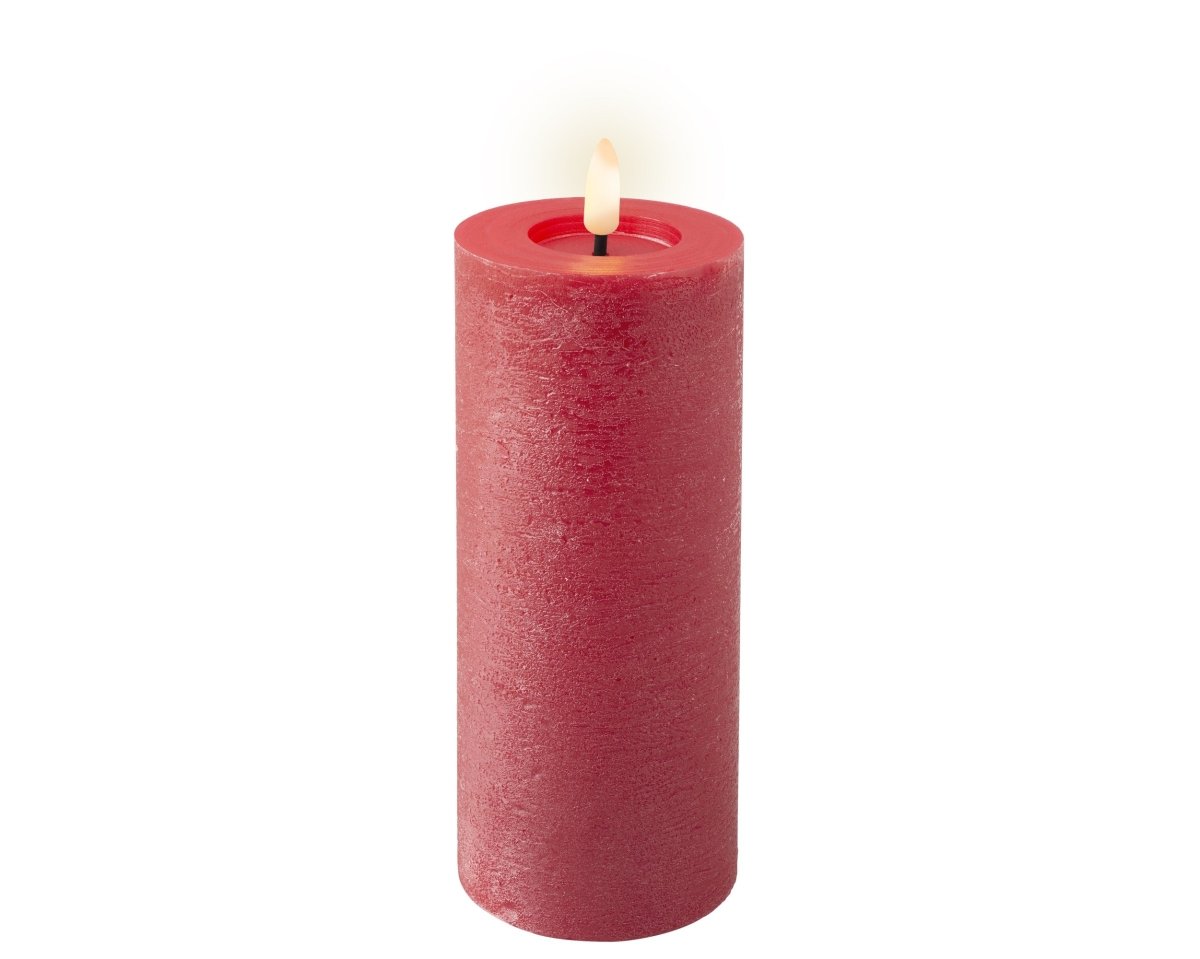 Lumineo LED Wick Candle - Red (19 cm) - RUTHERFORD & Co