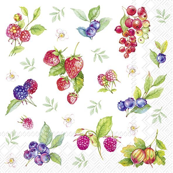 Lunch Napkins Summer Berries - RUTHERFORD & Co