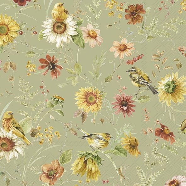 Lunch Napkins/Late Summer Beauties - RUTHERFORD & Co