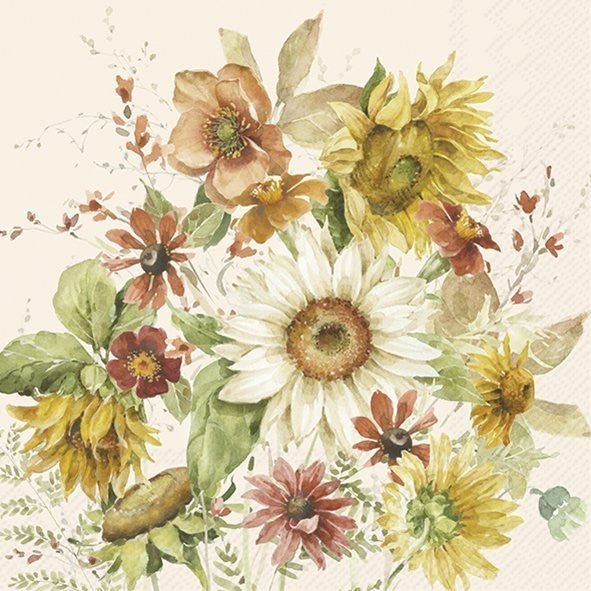 Lunch Napkins/Late Summer Flowers - RUTHERFORD & Co