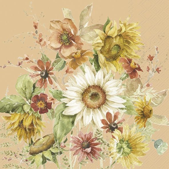 Lunch Napkins/Late Summer Flowers - RUTHERFORD & Co