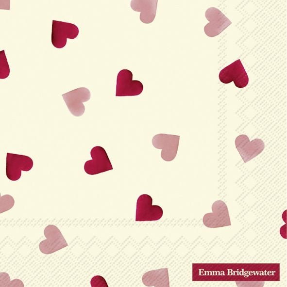 Lunch Napkins/Pink Hearts - RUTHERFORD & Co