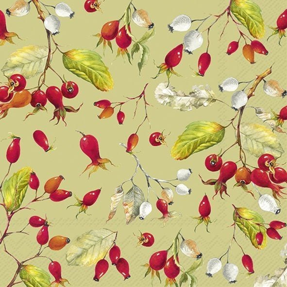 Lunch Napkins/Rose Hips - RUTHERFORD & Co