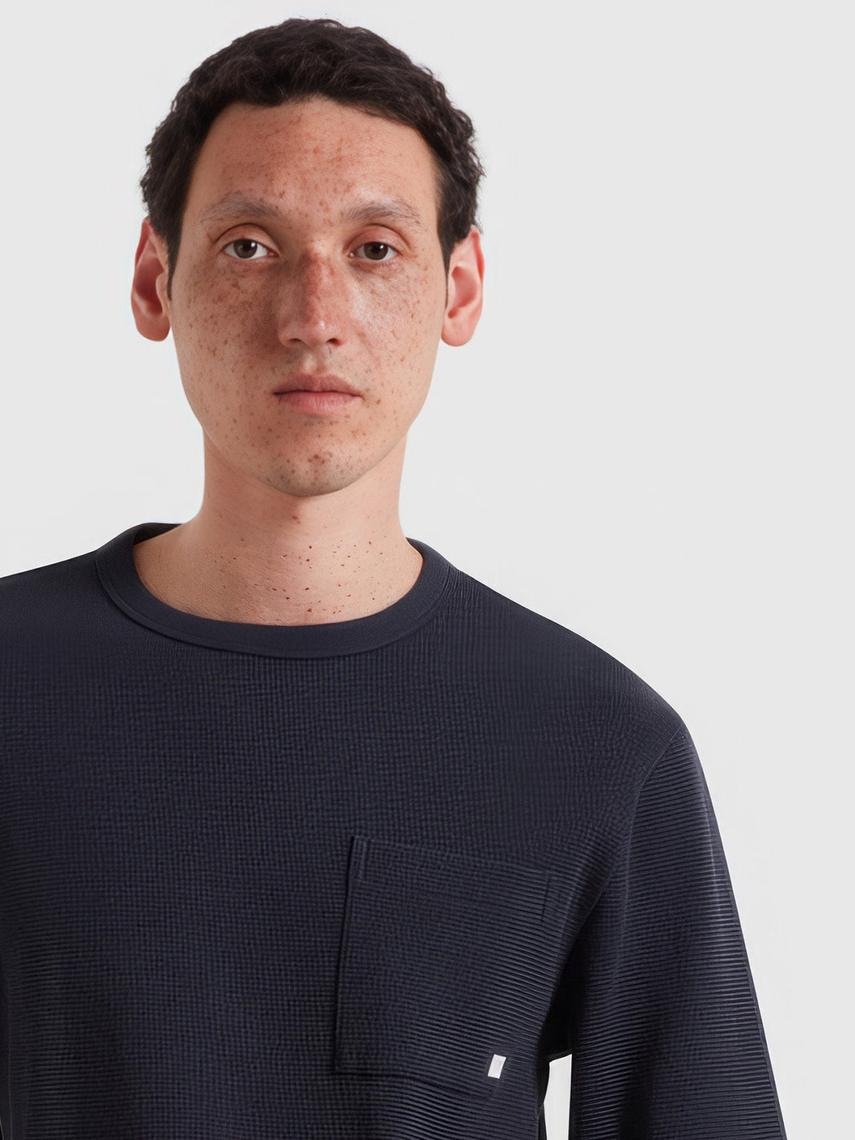 Littrow Long Sleeve Pocket T-Shirt In True Navy