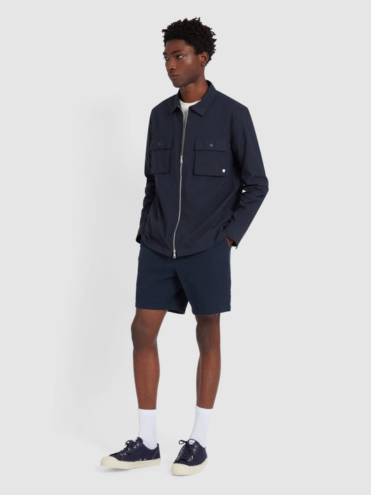 Lynden Overshirt In True Navy - RUTHERFORD & Co