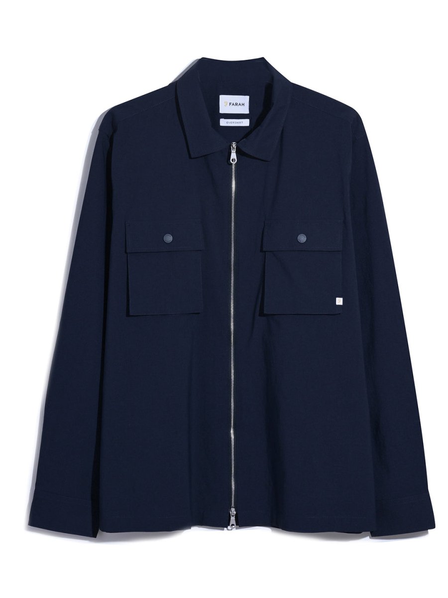 Lynden Overshirt In True Navy - RUTHERFORD & Co