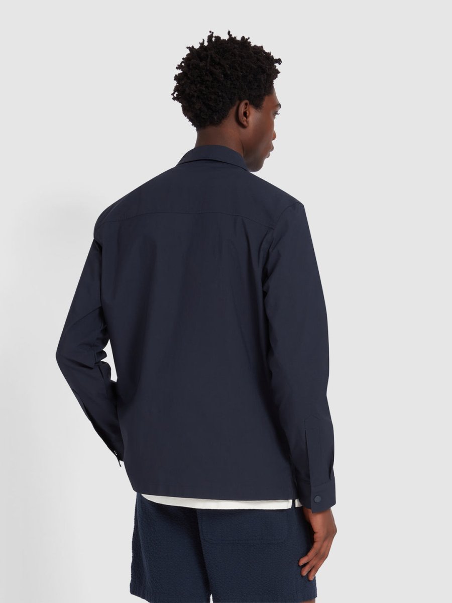 Lynden Overshirt In True Navy - RUTHERFORD & Co