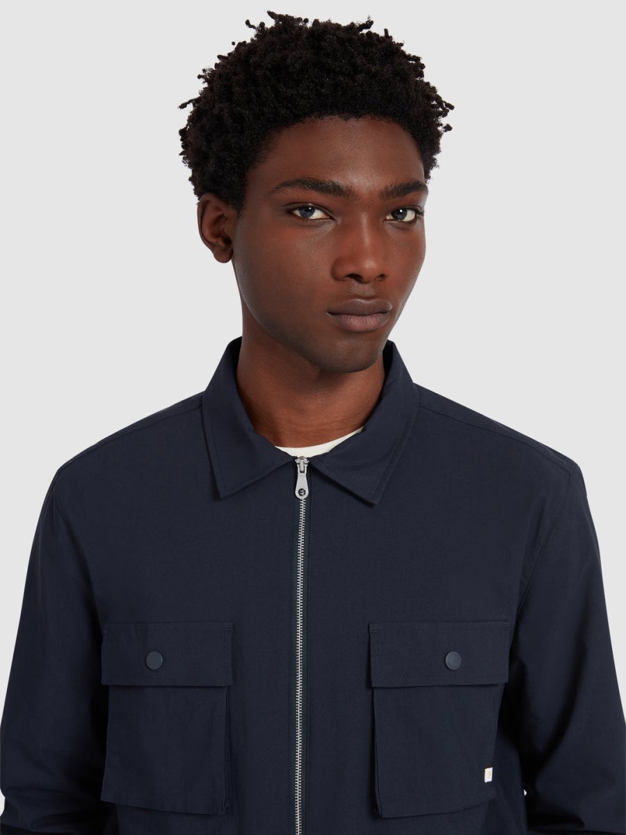 Lynden Overshirt In True Navy - RUTHERFORD & Co