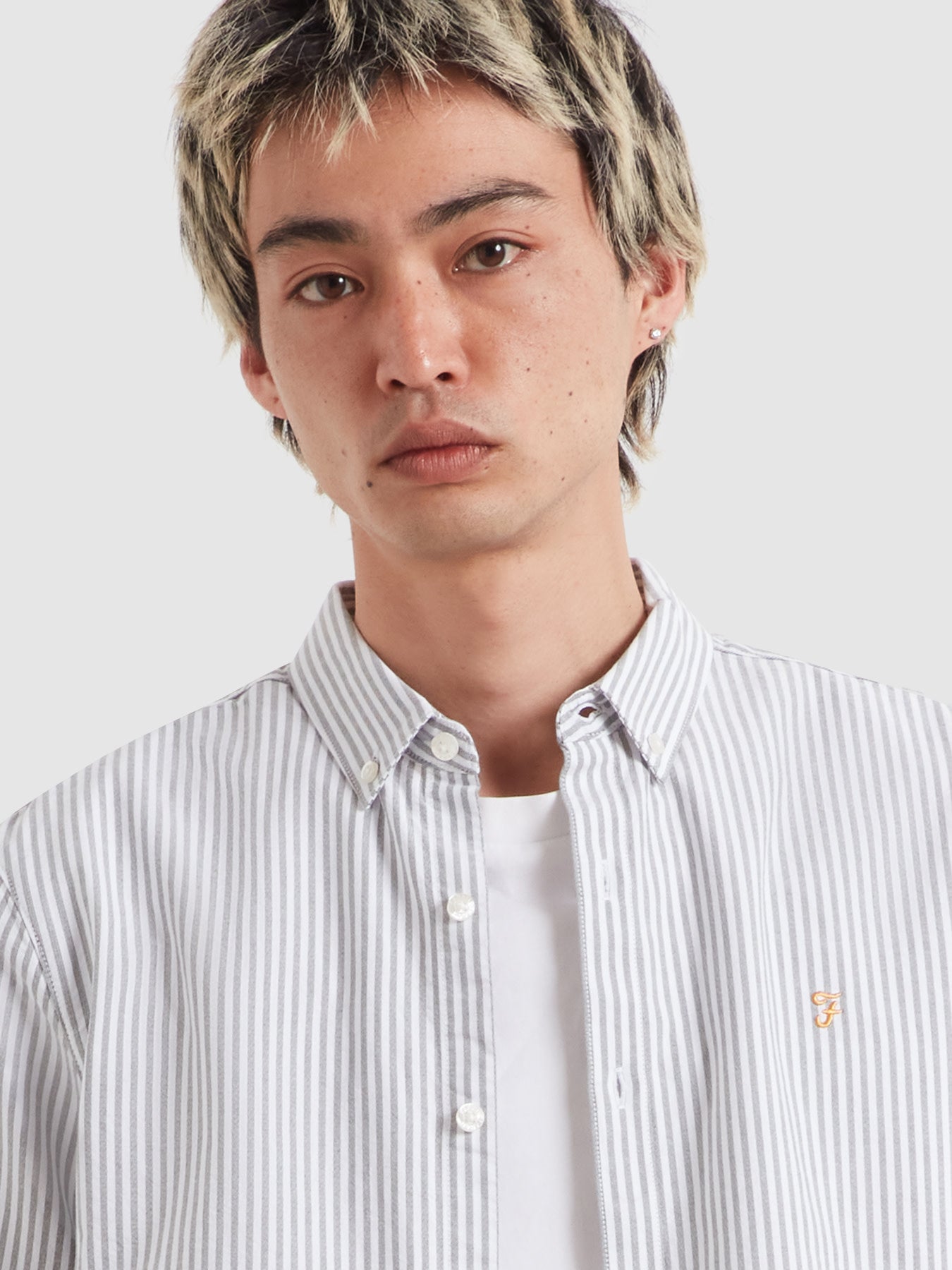 Brewer Striped Oxford Shirt In Rosemary