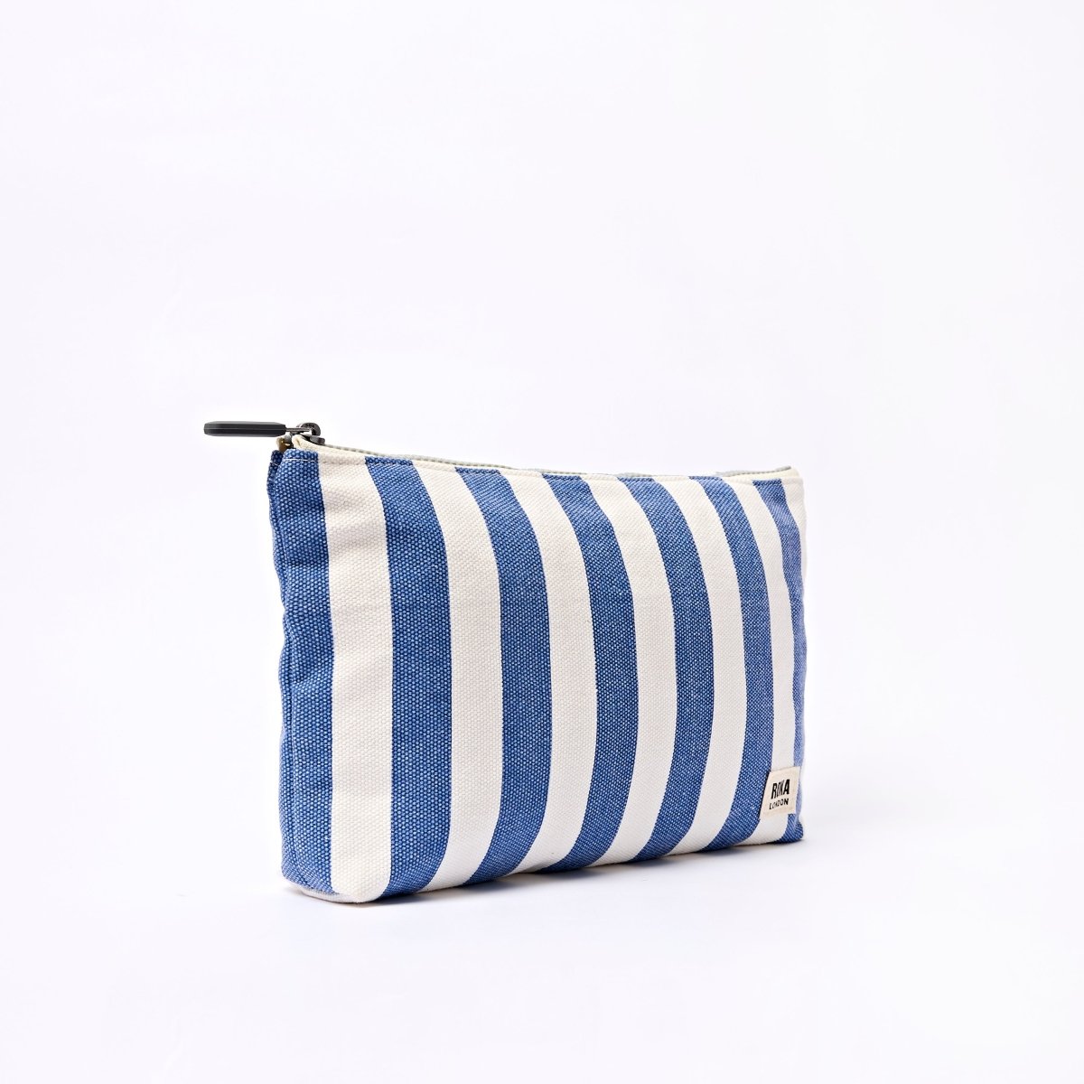 Maida Vale Pouch in Denim Stripe - RUTHERFORD & Co
