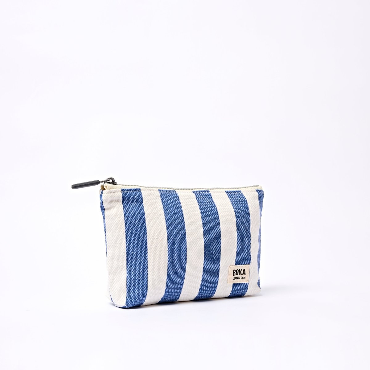 Maida Vale Pouch in Denim Stripe - RUTHERFORD & Co