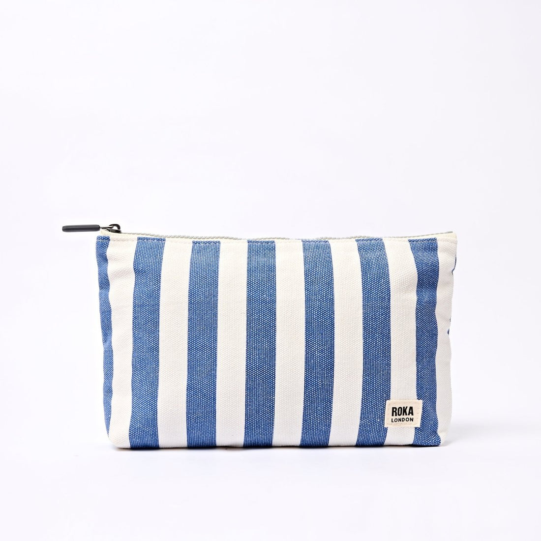 Maida Vale Pouch in Denim Stripe - RUTHERFORD & Co