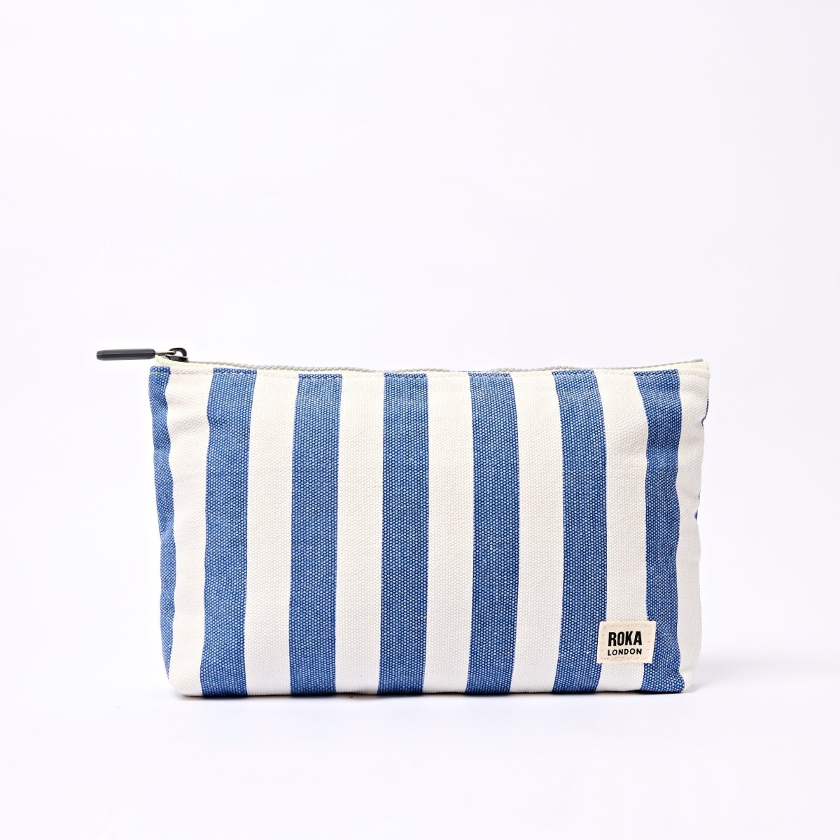 Maida Vale Pouch in Denim Stripe - RUTHERFORD & Co